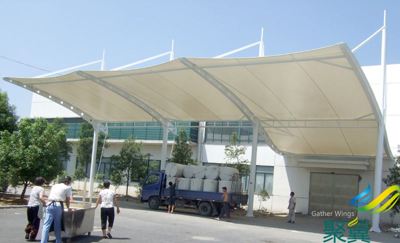 供應(yīng)膜結(jié)構(gòu)車棚，供應(yīng)特定尺寸膜結(jié)構(gòu)停車棚，PVC膜結(jié)構(gòu)車棚
