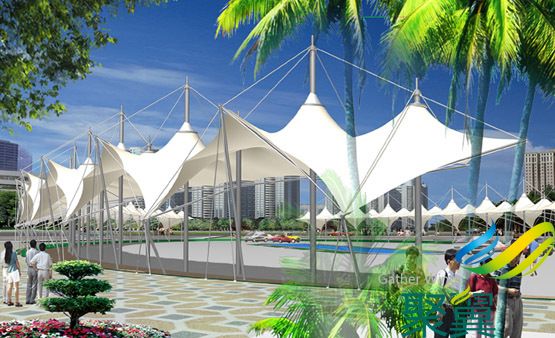 商業(yè)休閑街膜結(jié)構(gòu)景觀 商場遮陽棚系列