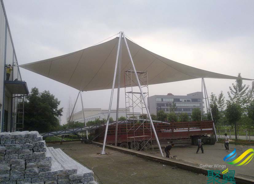 張拉膜結構小品景觀  膜結構小遮陽棚