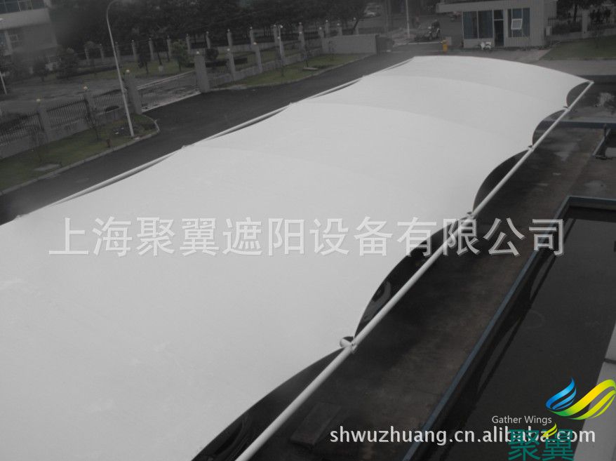 張拉膜結構連體車棚，膜結構車棚工程項目施工單位，膜結