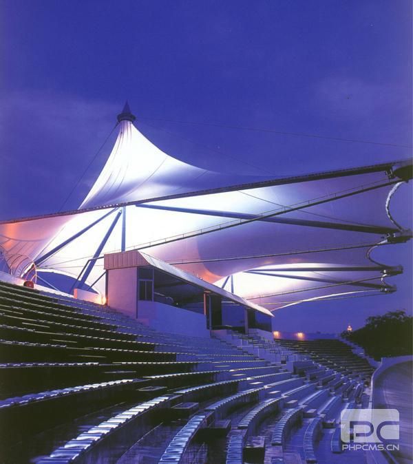 上海聚翼舞臺景觀棚 膜結構景觀施工安裝
