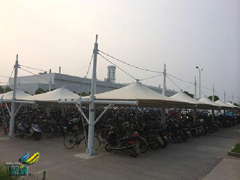 自行車棚遮陽棚讓環境綠色起來*自行車棚遮陽棚的優點