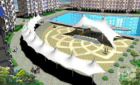 聚翼張拉帽頂式看臺建筑結構*聚翼張拉帽頂進口高強度膜材