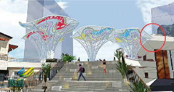 膜結(jié)構(gòu)景觀棚 膜結(jié)構(gòu)景觀棚防止積水