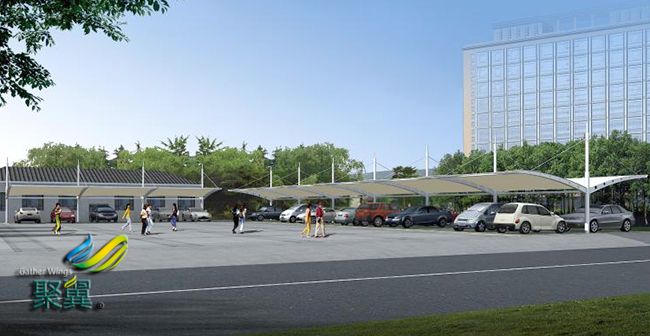  膜結構車棚復雜程度及各種車棚款式