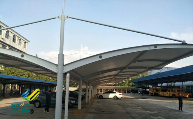  膜結(jié)構(gòu)車棚設(shè)計(jì)科研|膜結(jié)構(gòu)車棚建筑魅力