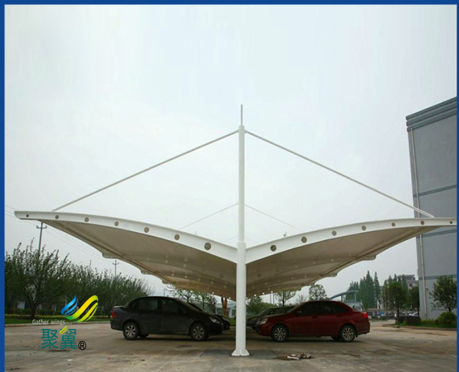 膜結構車棚環保應用|膜結構車棚防火性好