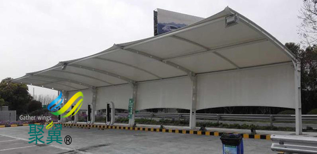  膜結(jié)構(gòu)車棚結(jié)構(gòu)焊接|膜結(jié)構(gòu)車棚款式多樣化　