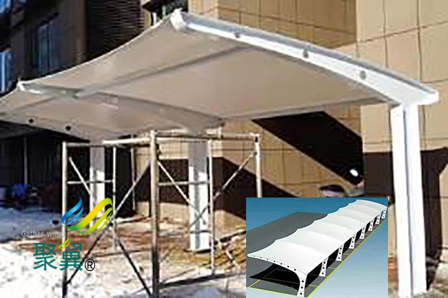 運動場中膜結構車棚用途|膜結構車棚張拉膜結構