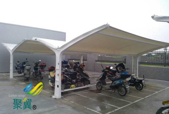 膜結構車棚自然采光|膜結構車棚保護膜