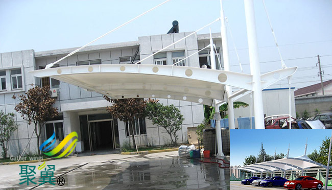 河北省香河縣膜結構車棚|膜結構車棚遮陽防雨節能環保