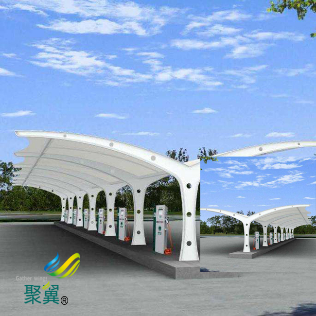 新型膜結構車棚制造廠家直銷供應|停車棚汽車棚