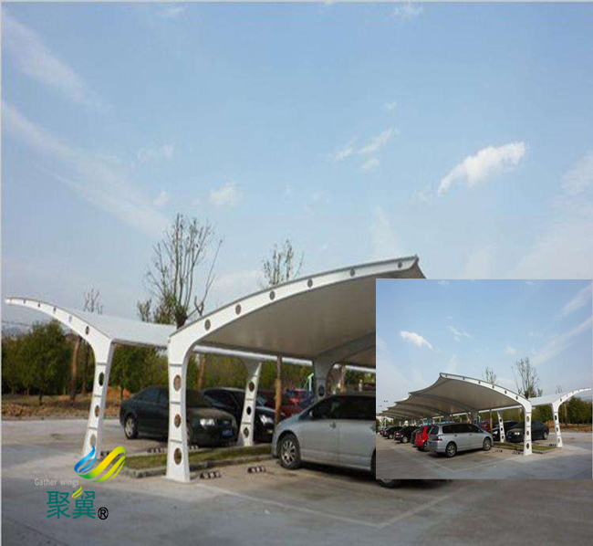  膜結構車棚停車棚汽車棚廠家多少錢|車棚優(yōu)勢