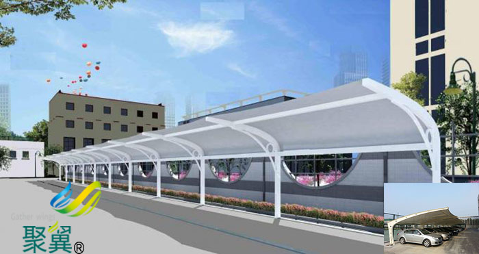 杭州膜結構自行車汽停車棚安裝公司