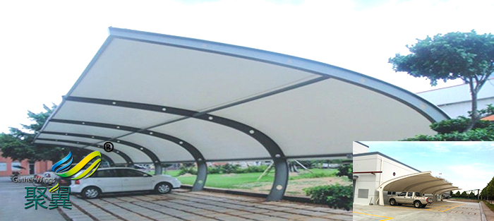 蘇州鋼膜結構停自行車車棚廠家安裝定制