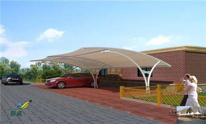 蘇州鋼膜結構汽停自行車棚廠家安裝價格工程定做