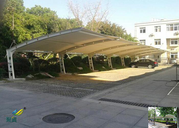 無錫鋼膜結構非機動景觀充電樁汽車停車棚安裝施工方案