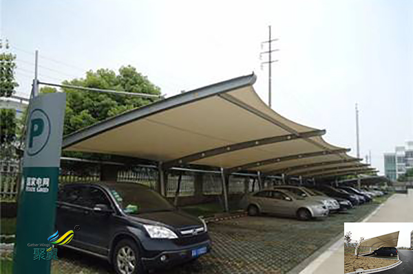 無錫景觀膜結構定制非機動停汽車充電樁車棚價格公司