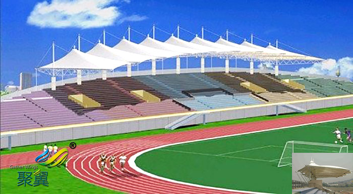 安康膜結(jié)構(gòu)屋頂舞臺膜結(jié)構(gòu)遮陽篷雨棚效果圖