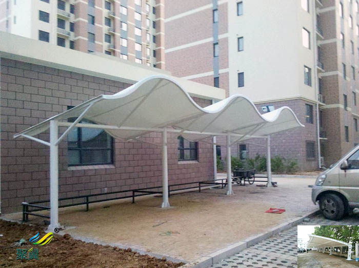 張家港膜結構汽車停車棚景觀棚圖紙哪家好工程廠家