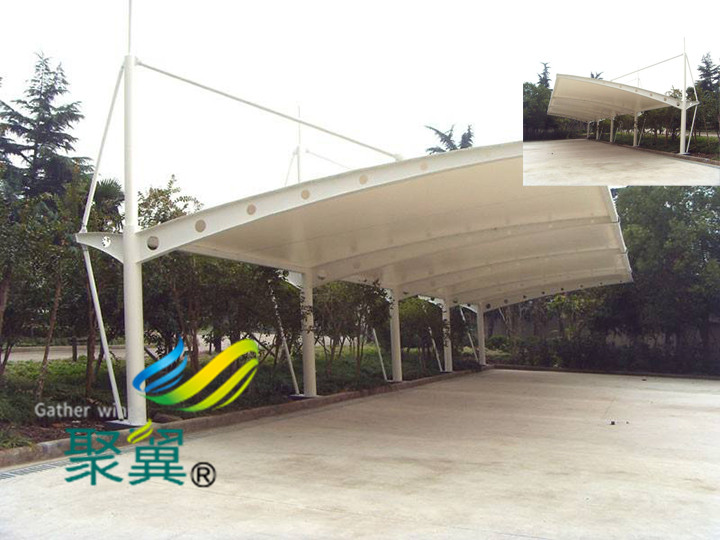  簡析膜結構車棚遮陽篷作用原理|防紫外線面料