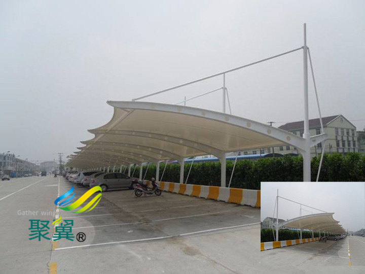 遮陽防雨膜結構車棚防護措施|車棚具有較好經濟性