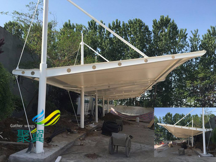 膜結構汽車停車棚加固方法|膜結構車棚膜材清潔度