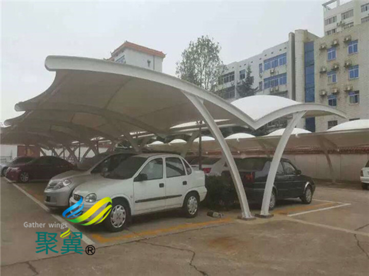 膜結構車棚建筑的造價預算|車棚價格在30-80元每平