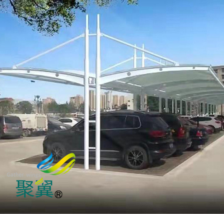 張拉膜結構汽車停車棚特點|膜結構停車棚廠家